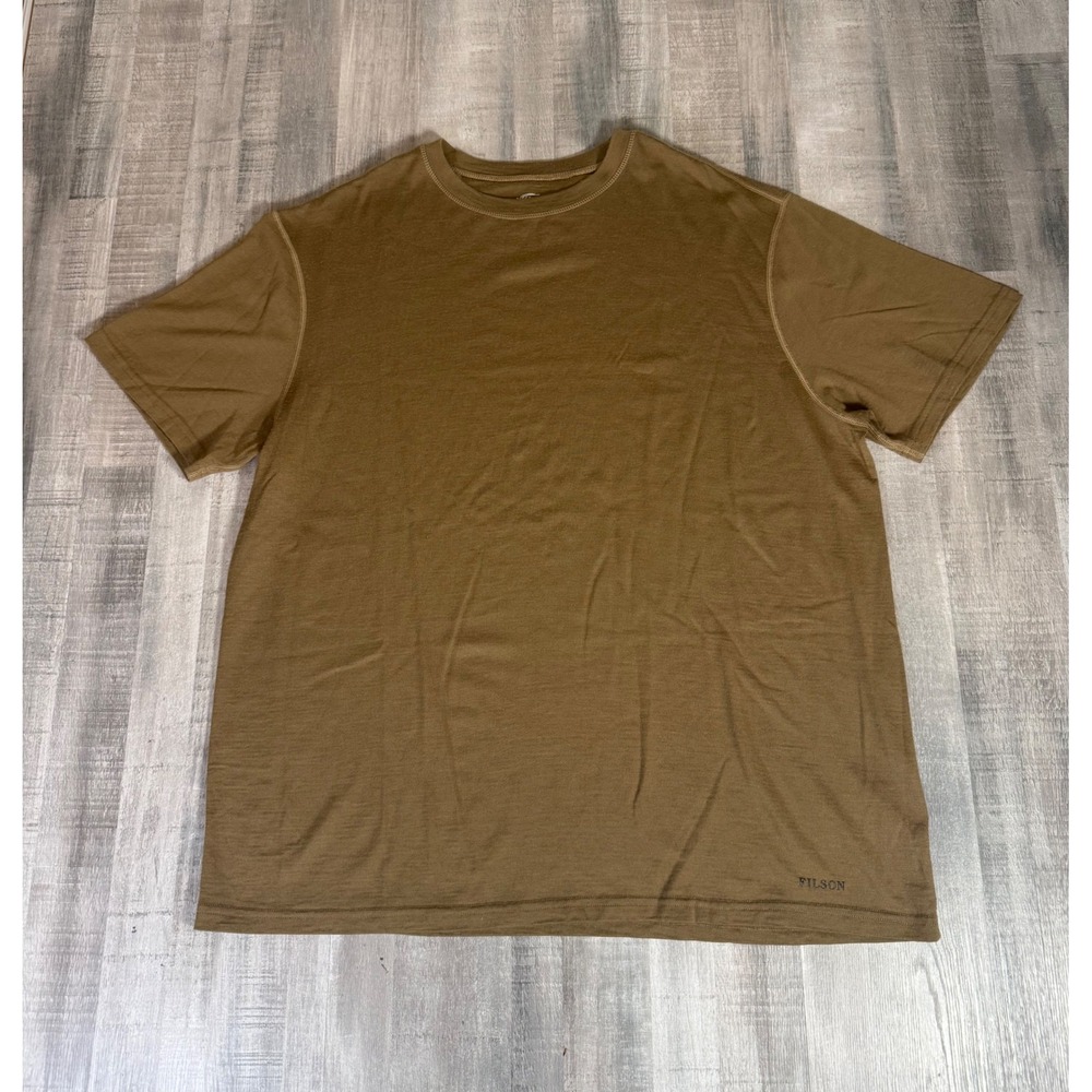 CC Filson Mens Merino Wool Short Sleeve T-Shirt Rugged Tan 20067699 XL